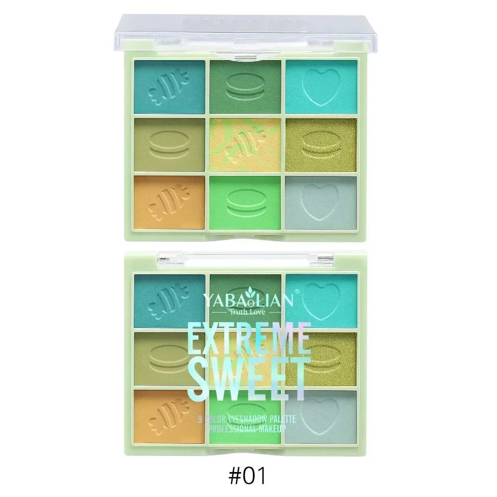 Palette fards à paupières 6/9 couleurs, nacré, mat et pailleté, longue tenue, scintillant, maquillage yeux