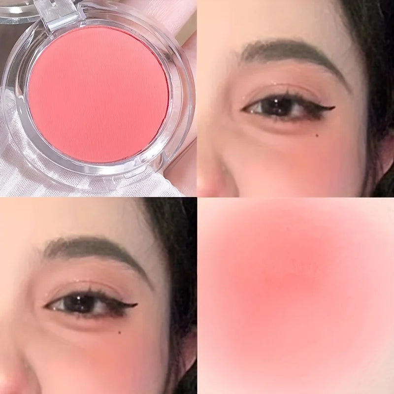 Palette de blush illuminateur – Contouring du visage, teinte pour joues, rougeur naturelle – Waterproof, fini mat monochrome, maquillage féminin, 1 pièce