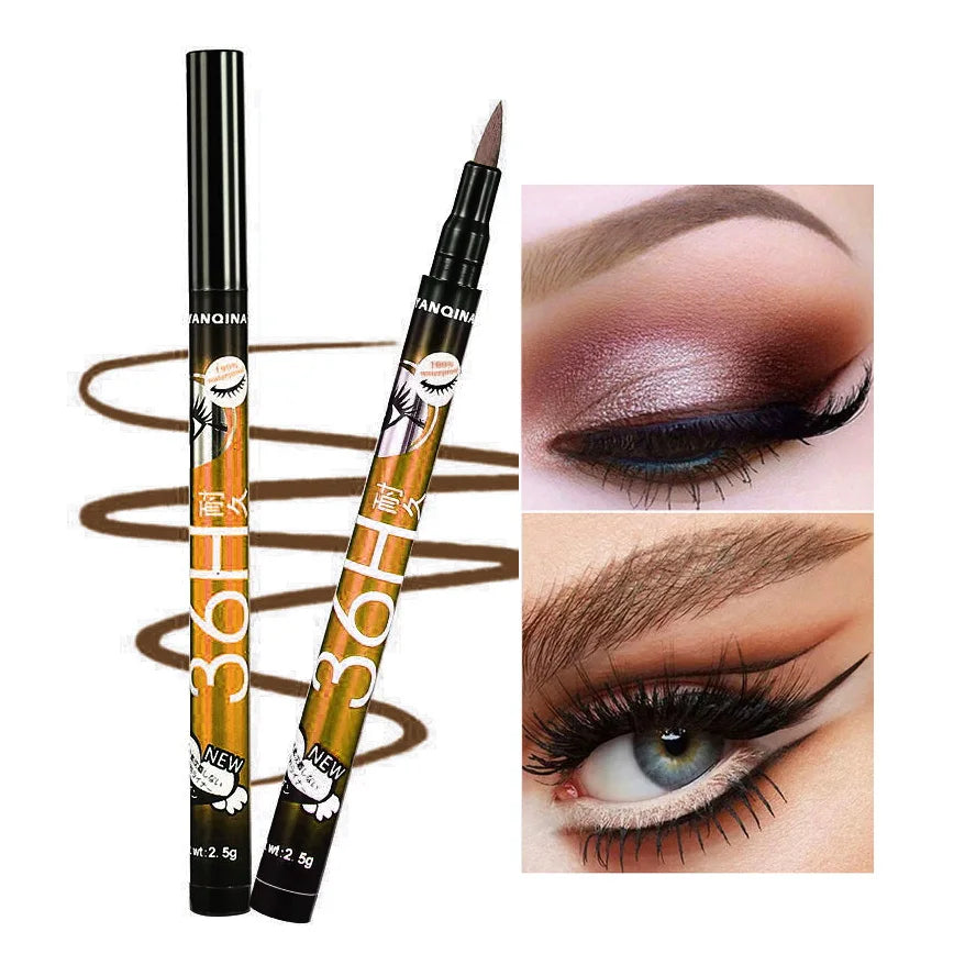 Eyeliner Liquide Waterproof 36 H – Maquillage des Yeux, Crayon Portable, Couleurs Marron, Violet, Noir et Bleu