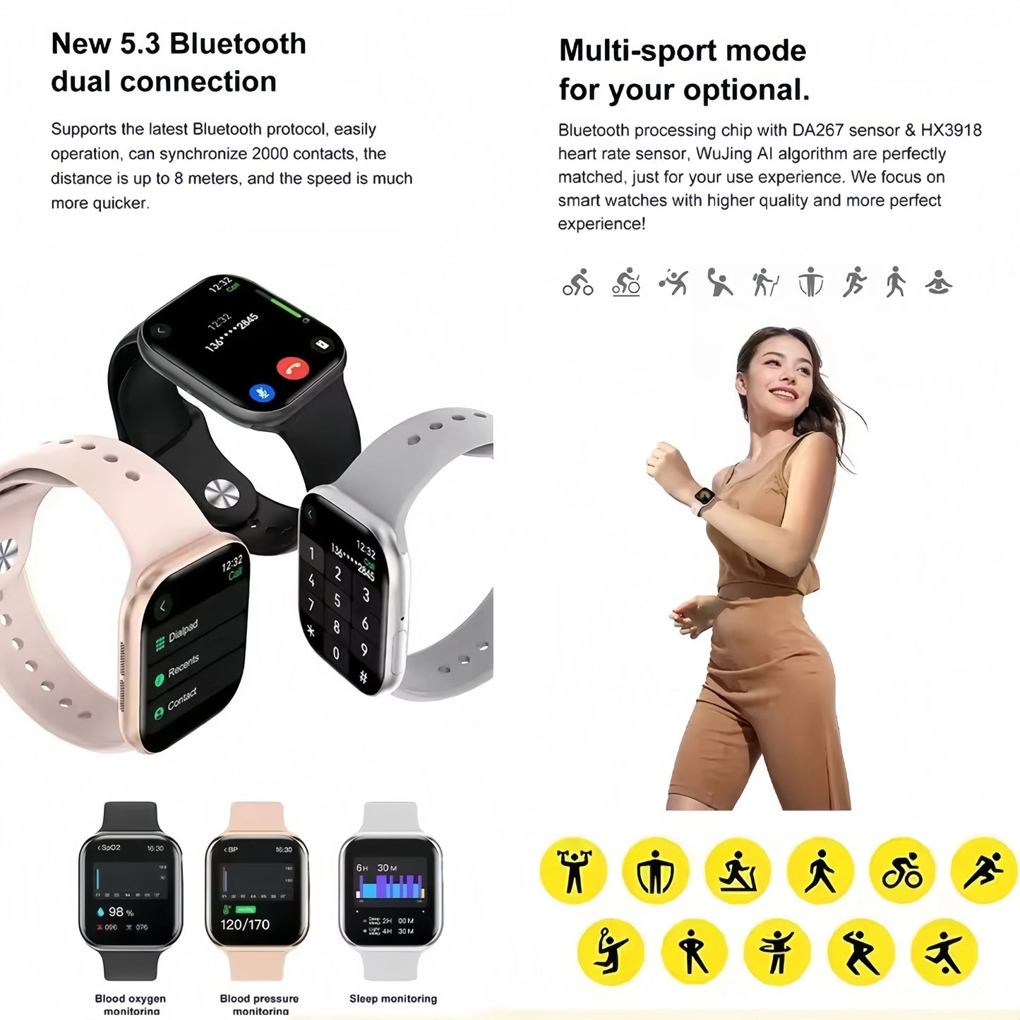 2025 nouvelle série Watch10 GPS piste montre intelligente hommes femme HD Bluetooth appel étanche sport SmartWatch pour Apple Android IOS