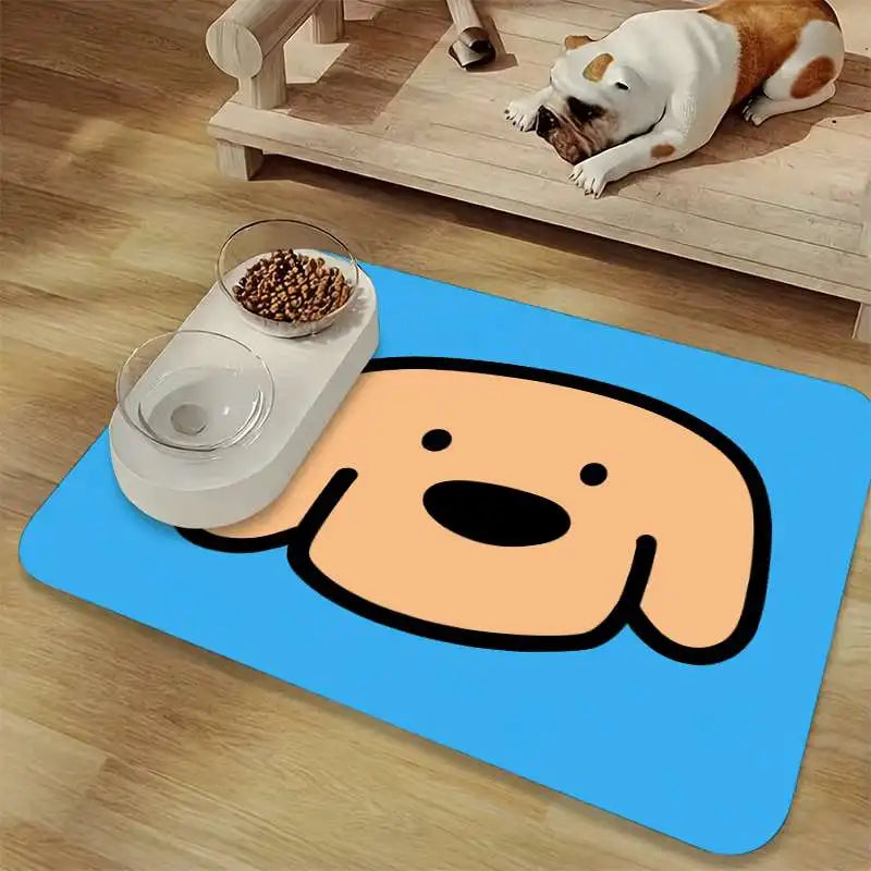 Non-Slip Pet Feeding Mat – Washable Anti-Spill Food & Water Placemat