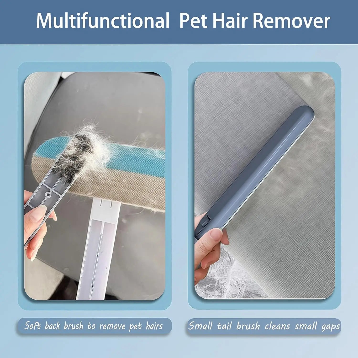 4-in-1 Pet Hair Remover Tool – Reusable Fur & Lint Cleaner for Furniture and Clothing