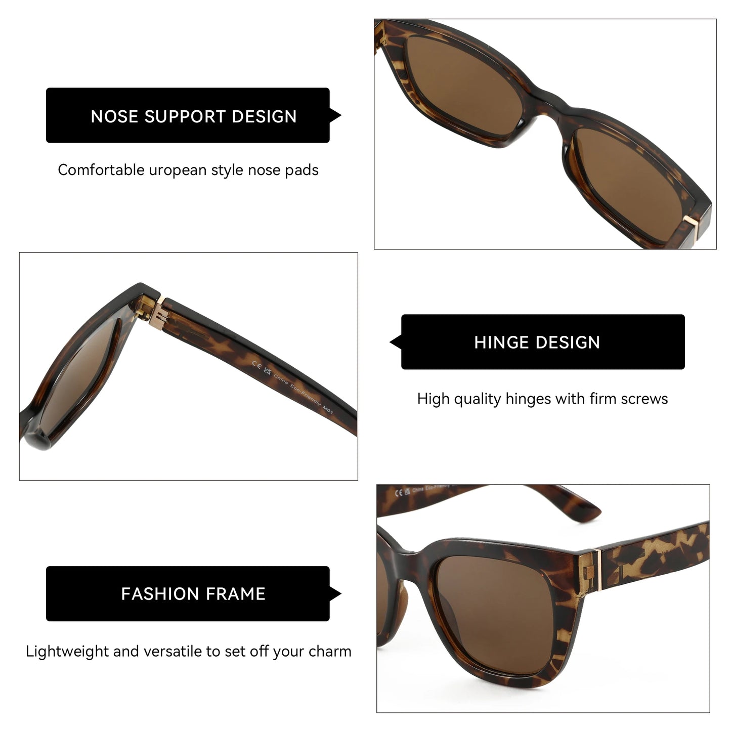 Lunettes de soleil – Modèle papillon à la mode pour femmes | Protection UV400 | Lunettes de soleil œil-de-chat polarisées ZS2218
