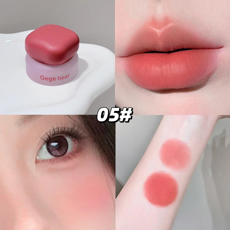 Baume mousse lèvres et joues – Blush et teinte à lèvres matte style coréen, polyvalent – S’accorde avec toutes les carnations