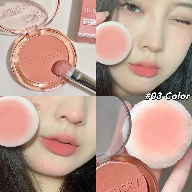 Blush Monochrome Lapin — Fini Mat, Longue Tenue, Couleur Durable, Non Pailleté, Teinte Rouge Éclaircissante
