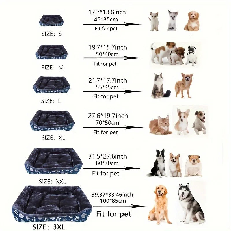 Plush Pet Sofa Bed – Warm Cushion Mat for Dogs & Cats