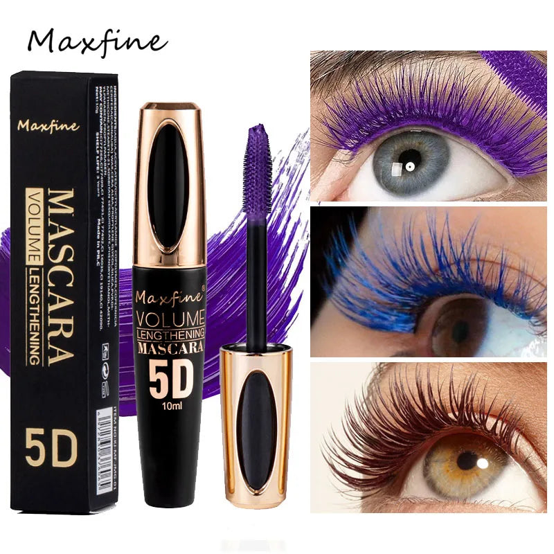 Mascara 5D fibres de soie grands yeux noir intense longue tenue waterproof