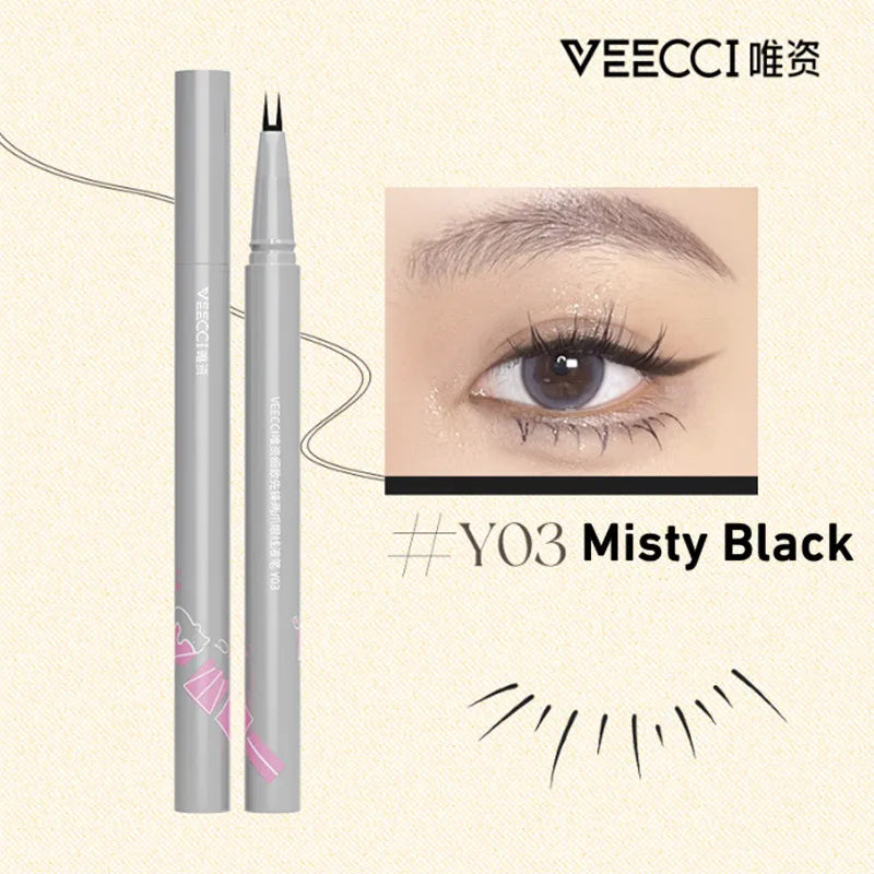 Stylo Multifonction – Eyebrow Liquide, Cils Inférieurs, Eyeline Aegyo-sal, 2 Fourches, Étanche, Maquillage Naturel des Yeux, Outil Beauté