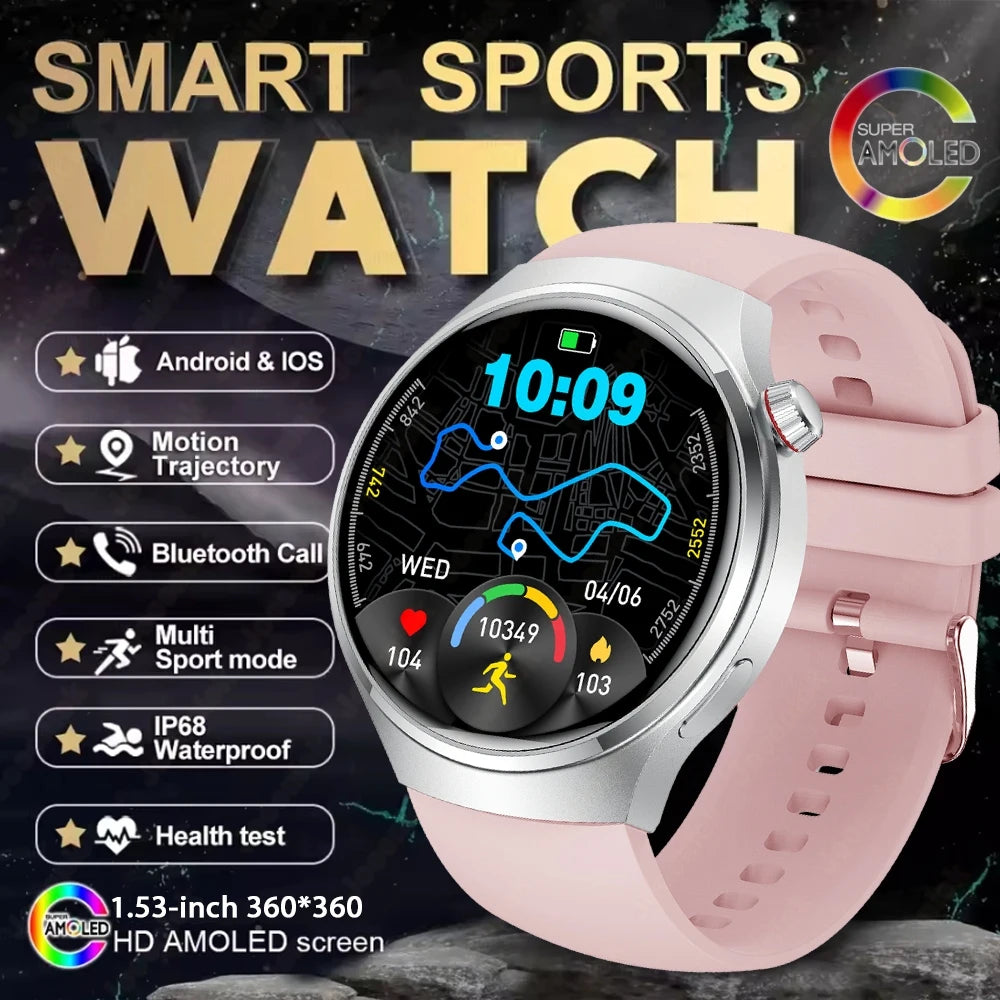 2025 nouvelle montre 4 GT série montre intelligente hommes AMOLED écran fréquence cardiaque surveillance de la santé Bluetooth appel affaires Smartwatch homme