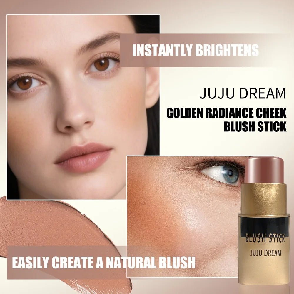 Blush Stick Multifonction — Pour Visage et Lèvres, Maquillage Nude Naturel, Illumine et Fait le Contour, Waterproof et Longue Tenue, Convient à Tous