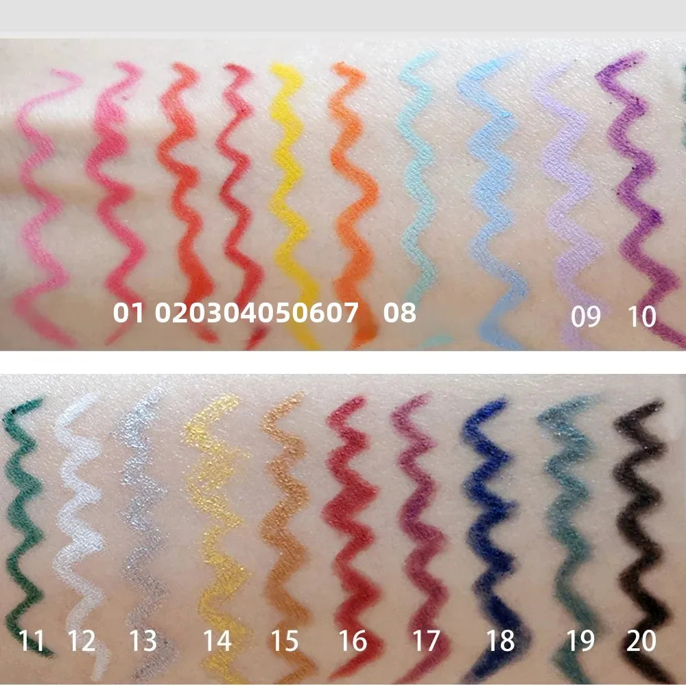 Set Crayons Eyeliner Crème – Waterproof, Longue Tenue, Gel Lisse, Maquillage des Yeux Professionnel, Couleurs Vibrantes