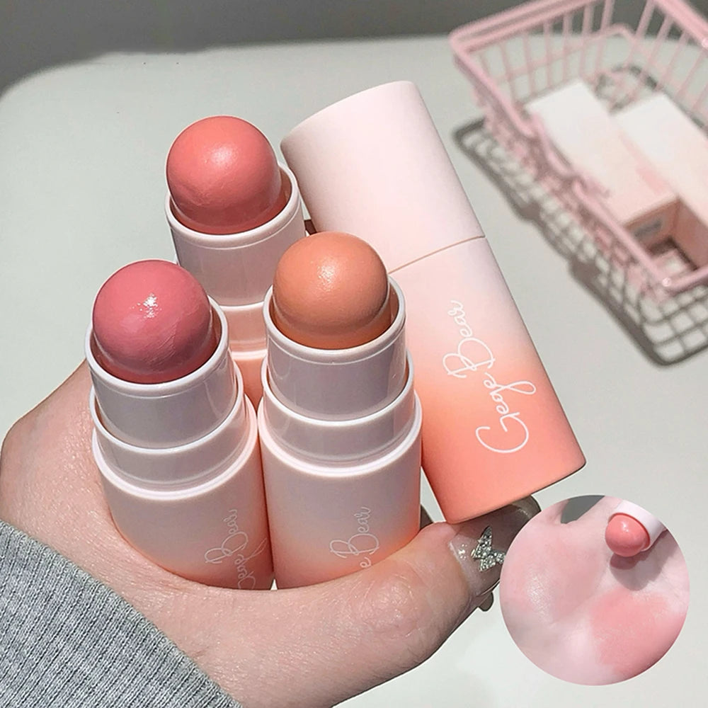 Blush Stick Mat Doux — Hydratant, Fini Mat Naturel, Texture Tendre, Facile à Estomper, Stick Rouge pour Joues