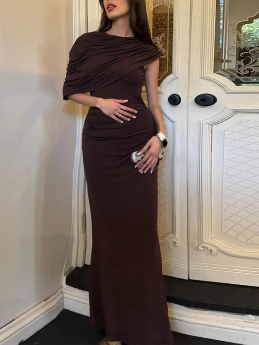 Robe Maxi Ruched Femme