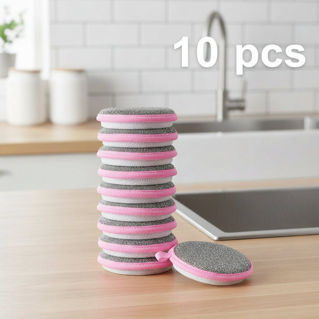 Reusable Double-Sided Dishwashing Sponges – Kitchen Cleaning Sponge Set