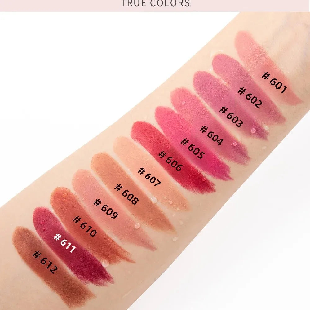 Rouge à Lèvres Mat Nude – Fini Velours, Longue Tenue, Waterproof, Maquillage Coréen, Cadeau Populaire pour Femmes