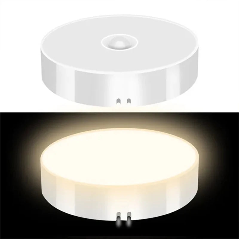 PIR Motion Sensor LED Night Light – USB Rechargeable Wireless Closet & Cabinet Lamp
