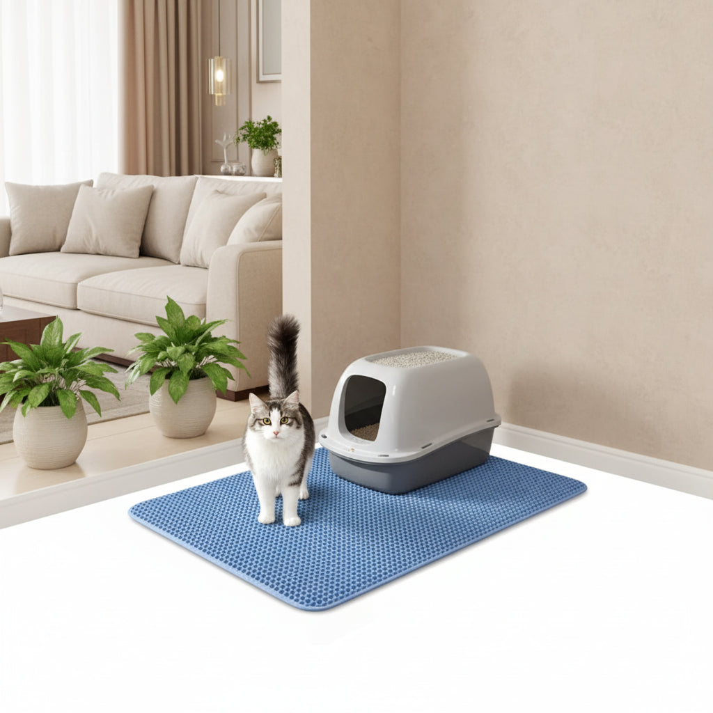 Large Double-Layer Cat Litter Mat – Waterproof Non-Slip Litter Trap