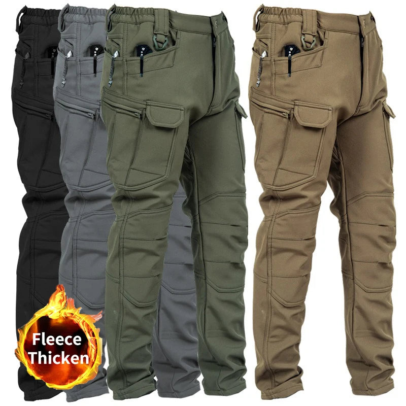 Pantalon d’Hiver Homme – Imperméable, Doublé Polaire, Snowboard et Ski, Softshell, Multi-Poches, Pantalon de Travail et Outdoor