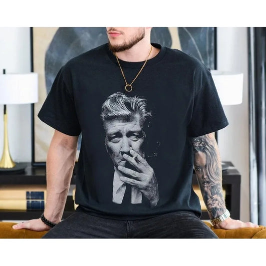 David Lynch T-shirt légendaire film rétro cinéma quatre saisons pur coton mode décontractée adapté aux hommes et aux femmes