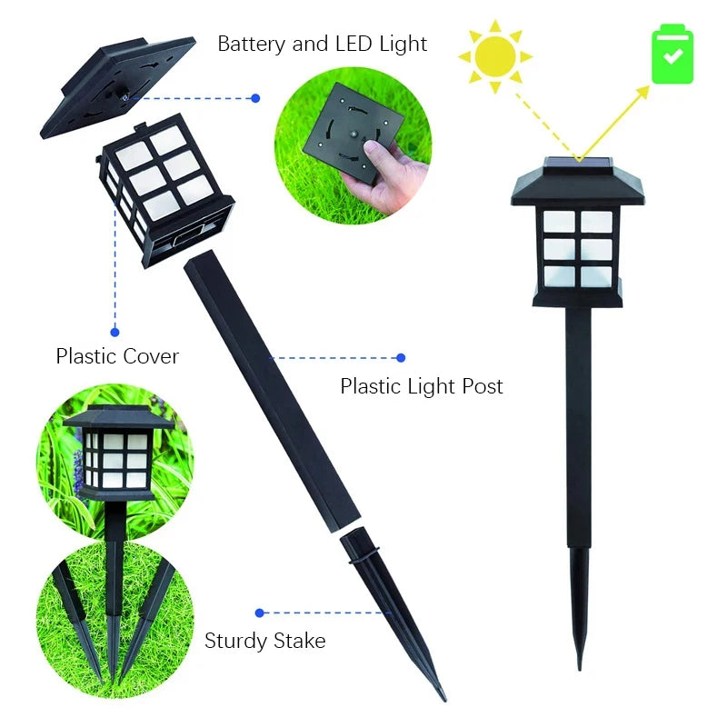 8-Pack Solar Pathway Lights – Waterproof Outdoor Garden & Landscape Lighting