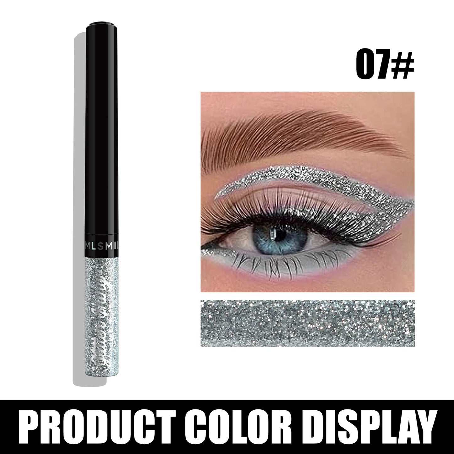 Set 8 Crayons Eyeliner Liquide Pailleté – Séchage Rapide, Longue Tenue, Ombre à Paupières, Anti-Bavure, Maquillage des Yeux