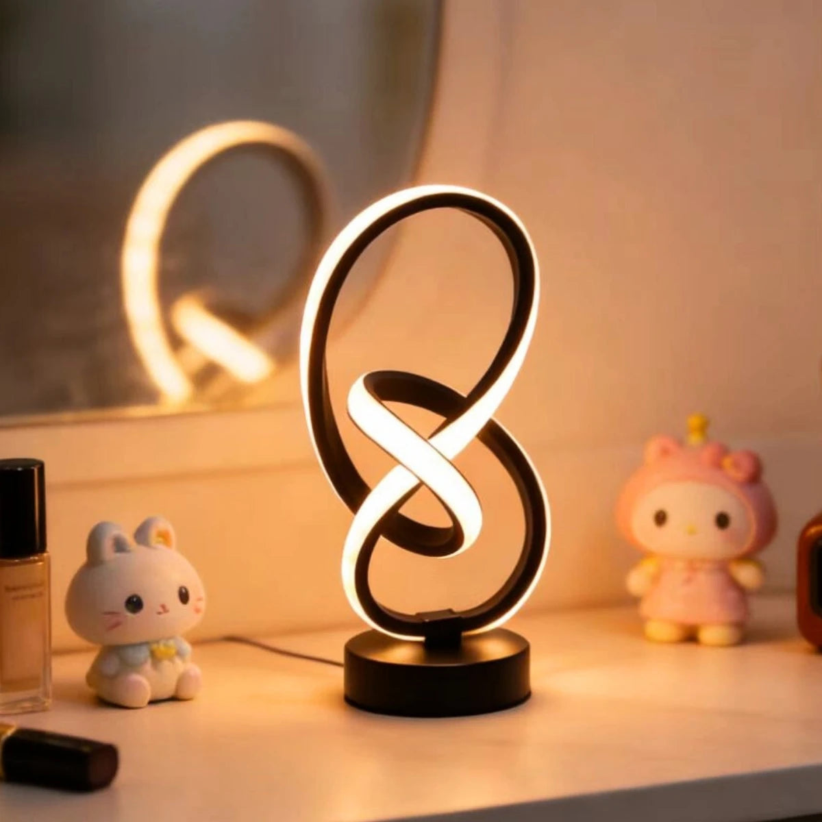 Creative LED Desk Lamp – 3 Color Dimmable USB Table Light for Home & Office