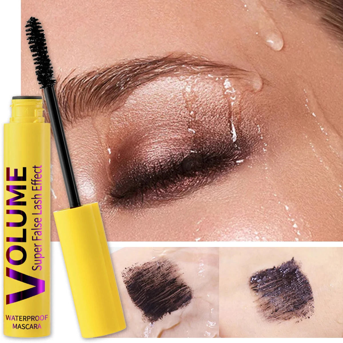 Mascara noir recourbant longue tenue waterproof anti-transpirant anti-bavure maquillage 12 h