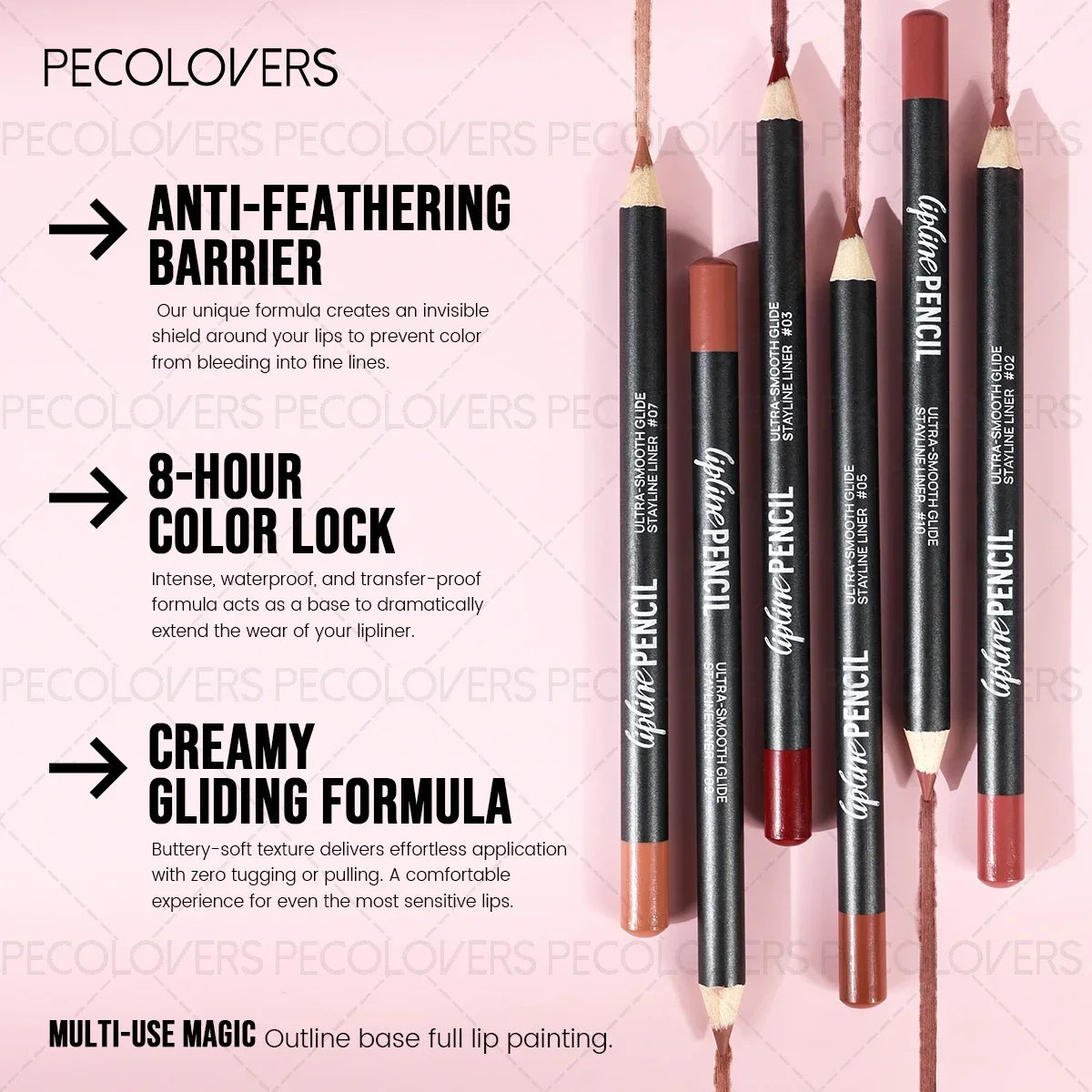 1 Pièce Crayon à Lèvres 2-en-1 Mat – Longue Tenue, Waterproof, Teinte Pumpkin Spice, Couleurs Intenses, Idéal Noël