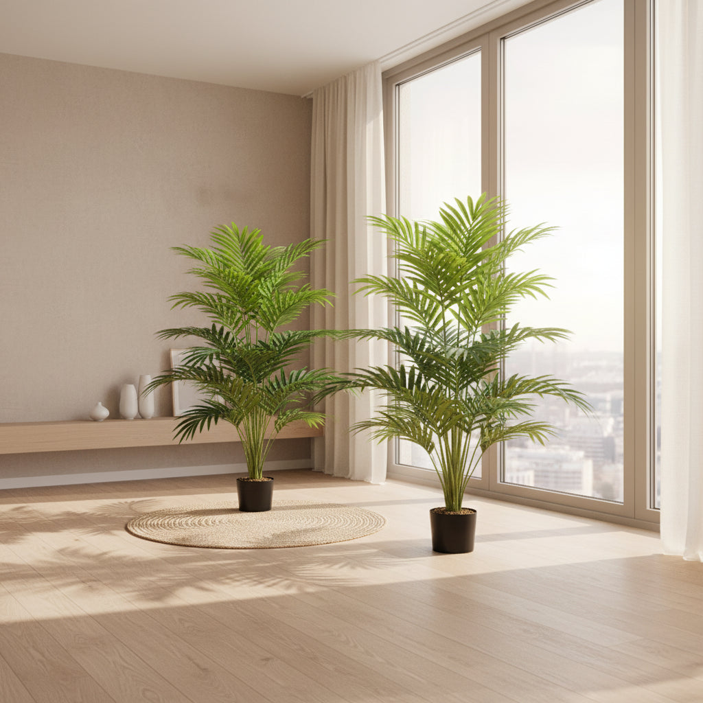 Artificial Areca Palm Plant – Large Realistic Tropical Green Tree