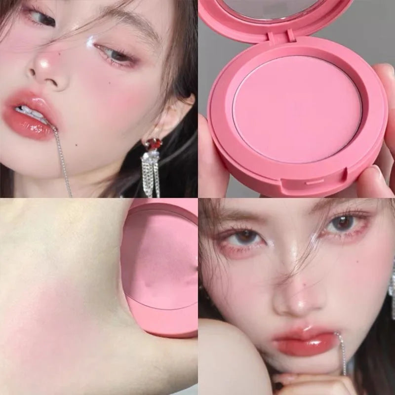 Blush poudre monochrome – Waterproof et longue tenue, teinte pêche/orange, texture douce et veloutée – Fini mat naturel