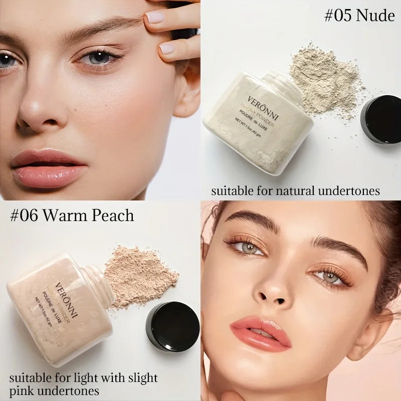 Poudre Libre Banane – Finition Mate Longue Tenue, Sans Brillance, Contrôle du Sébum, Translucide, Légère, Poudre Fixante avec Pinceau