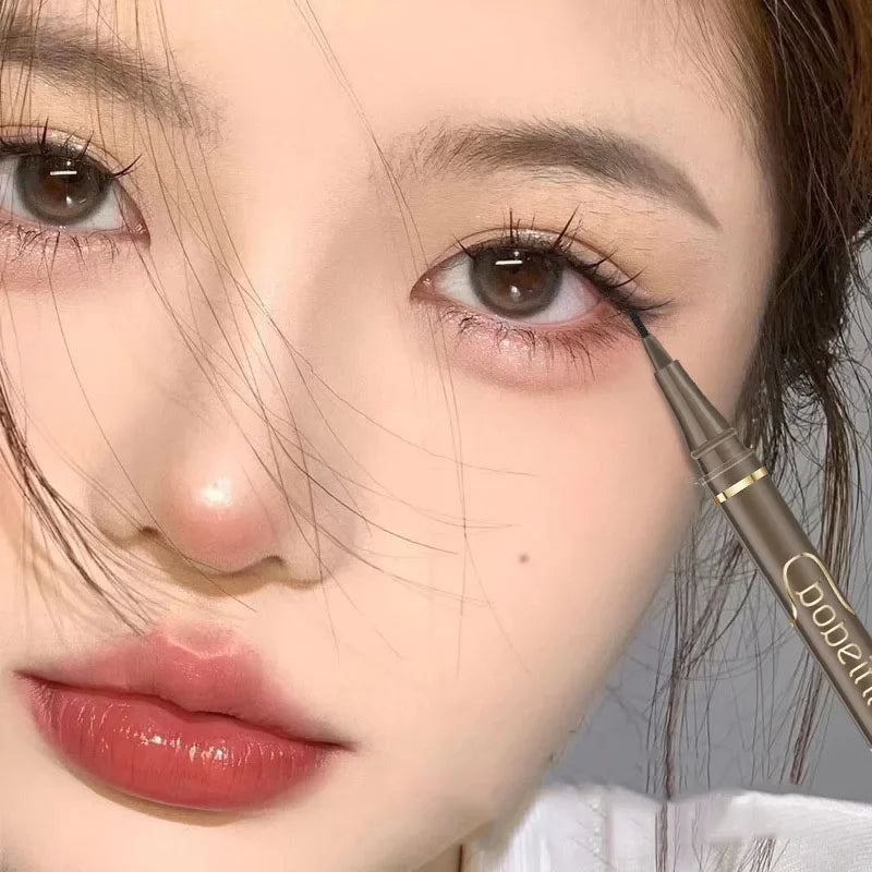 Eyeliner Liquide Ultra-Fin – Waterproof, Longue Tenue, Noir et Marron, Anti-Sueur, Séchage Rapide, Mat, Maquillage des Yeux