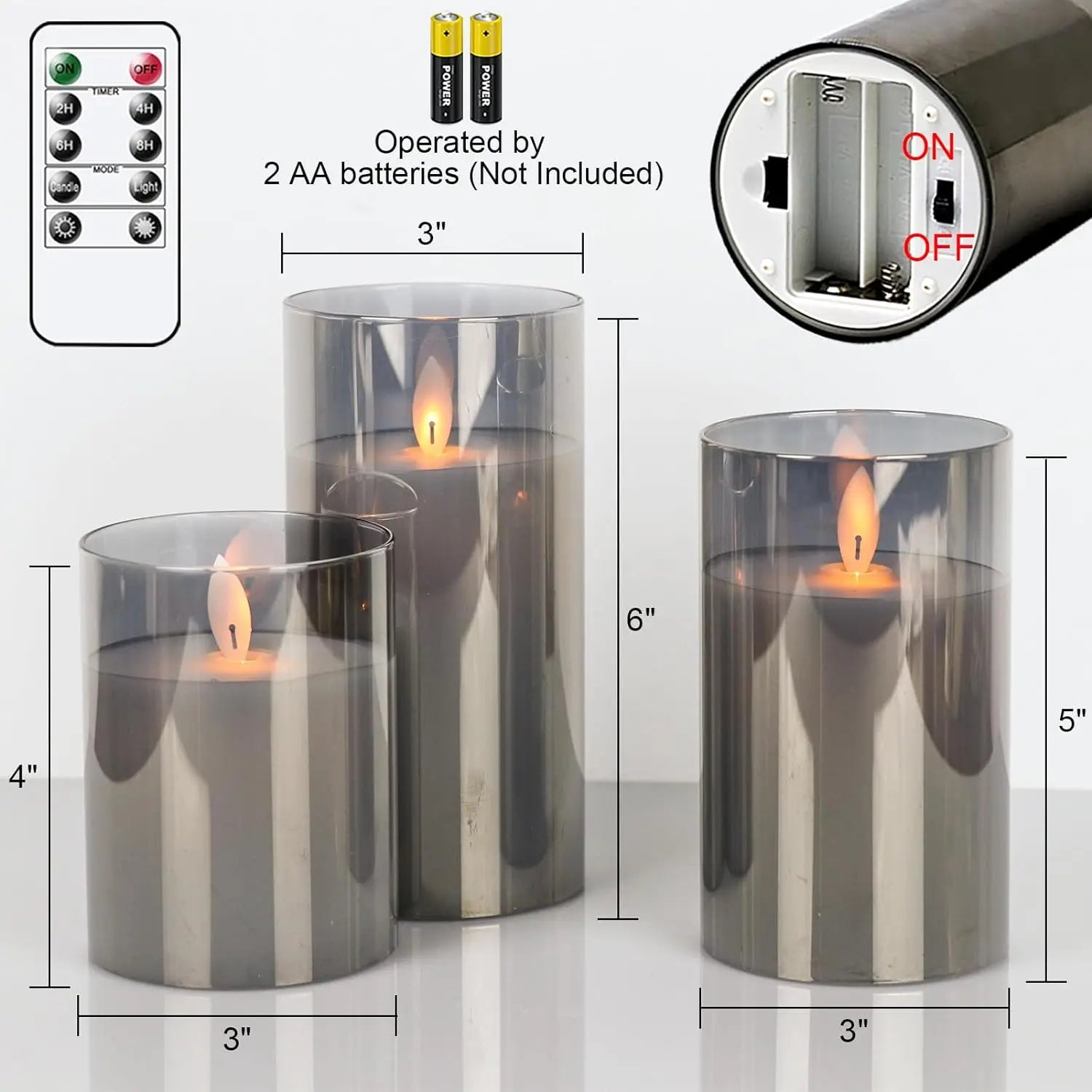 LED Flameless Wax Candles with Remote & Timer – Realistic Flickering Candles for Home Decor