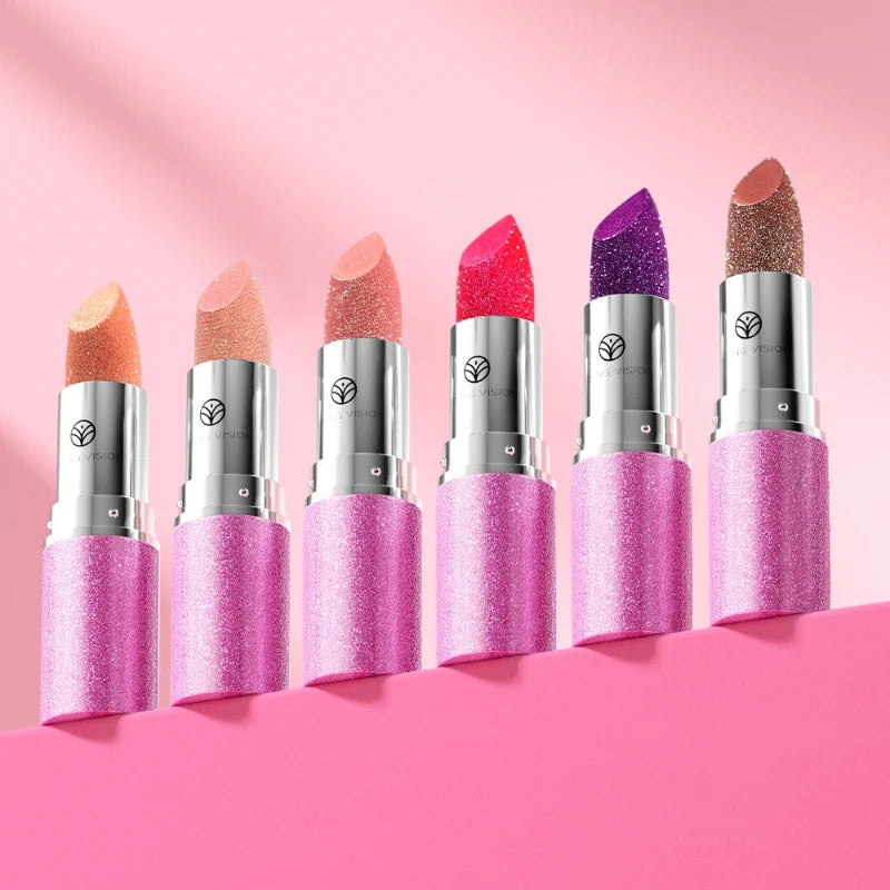 Rouge à lèvres pailleté caméléon — Multi-usage pour lèvres et paupières | Fini nacré violet, rose et métallique | Gloss et rouge à lèvres polyvalent pour maquillage éclatant