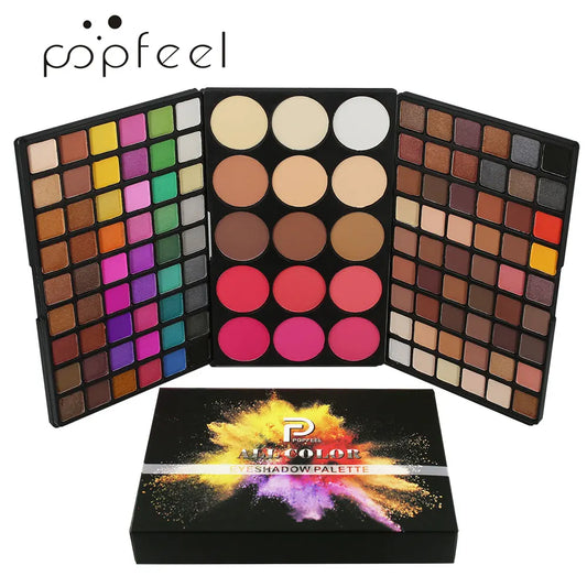 **« Palette 123 couleurs – Fards à paupières mats + 15 blushs et enlumineurs pailletés »**