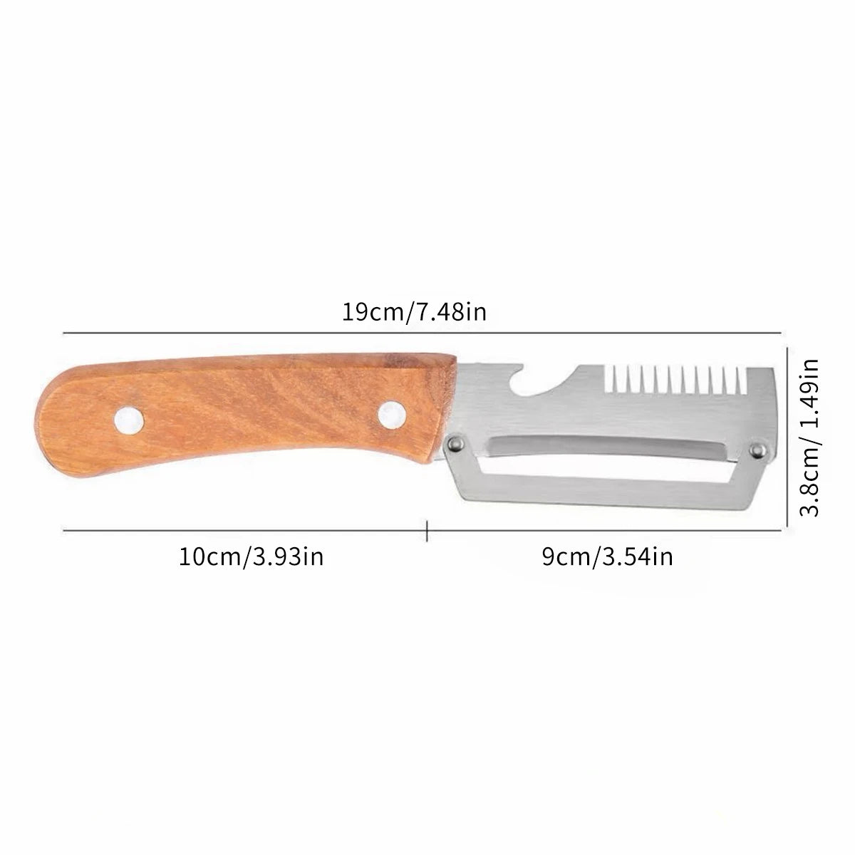 Wooden Multifunction Vegetable Peeler – Ergonomic Fruit & Vegetable Peeling and Slicing Tool