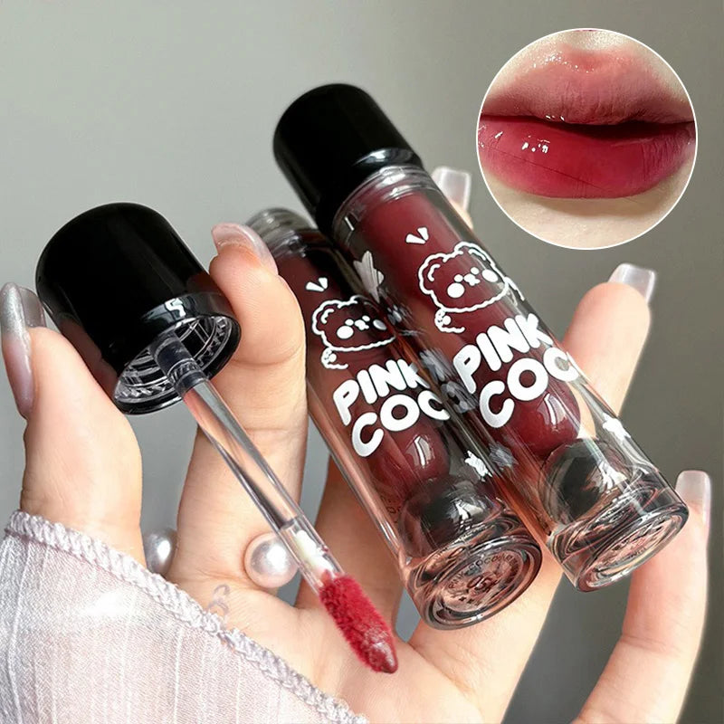 Gloss à lèvres – Finition miroir et longue tenue | Brillance éclatante | Idéal pour étudiants | Rouge à lèvres nude illuminant le teint