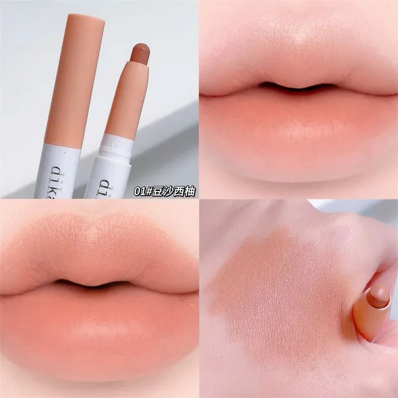 Crayon à Lèvres Mat Waterproof – Nude et Corail Rose, Contour, Longue Tenue, Anti-Transfert, Maquillage des Lèvres