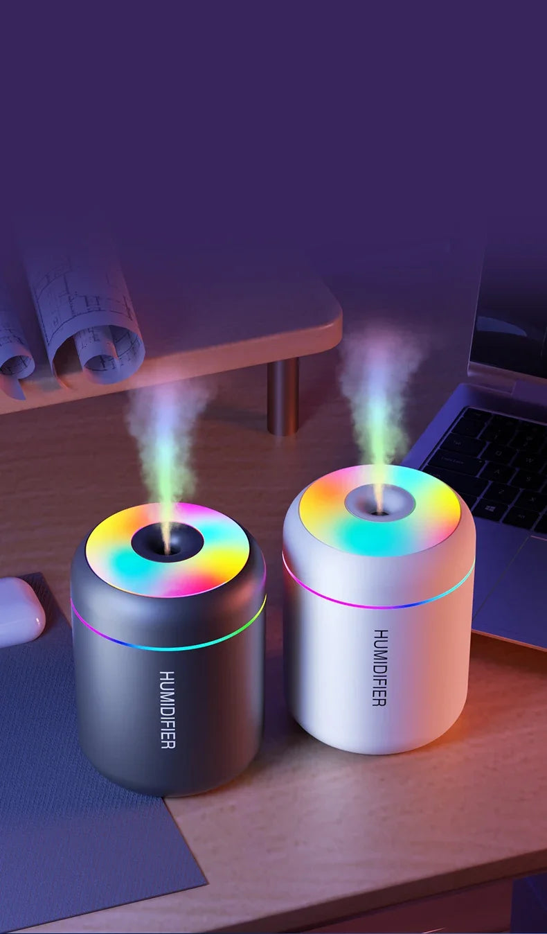 Mini USB Aroma Diffuser – 180ML Essential Oil Humidifier for Car, Home & Bedroom