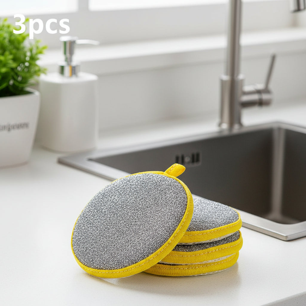 Reusable Double-Sided Dishwashing Sponges – Kitchen Cleaning Sponge Set