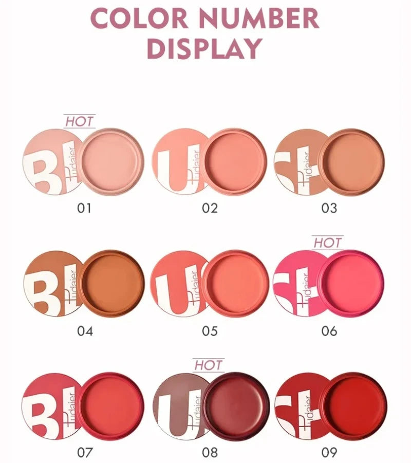 Nouveau set de 9 blush – Palette de couleurs pêche, pigments minéraux pour joues, poudre de maquillage – Maquillage professionnel, contour et blush rose