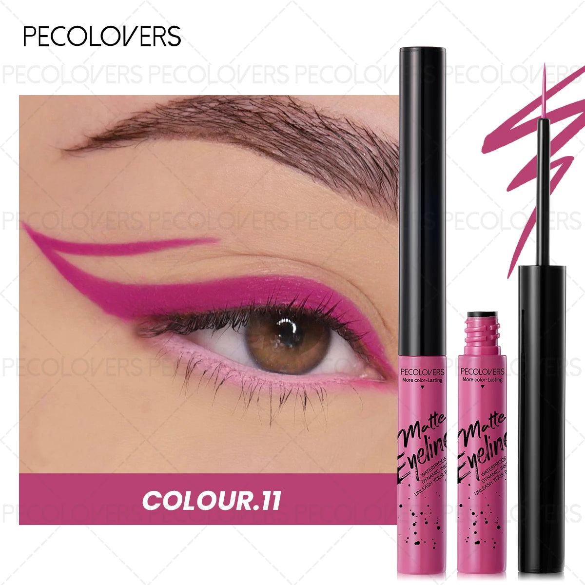1 crayon eyeliner liquide mat waterproof longue tenue, sans bavure, idéal pour les cadeaux de Noël, Halloween et Thanksgiving.