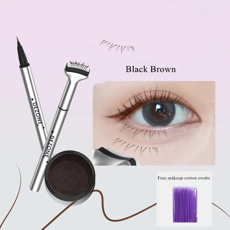 Eyeliner liquide – tampon pour cils inférieurs, waterproof, silicone, outil maquillage pratique pour débutants