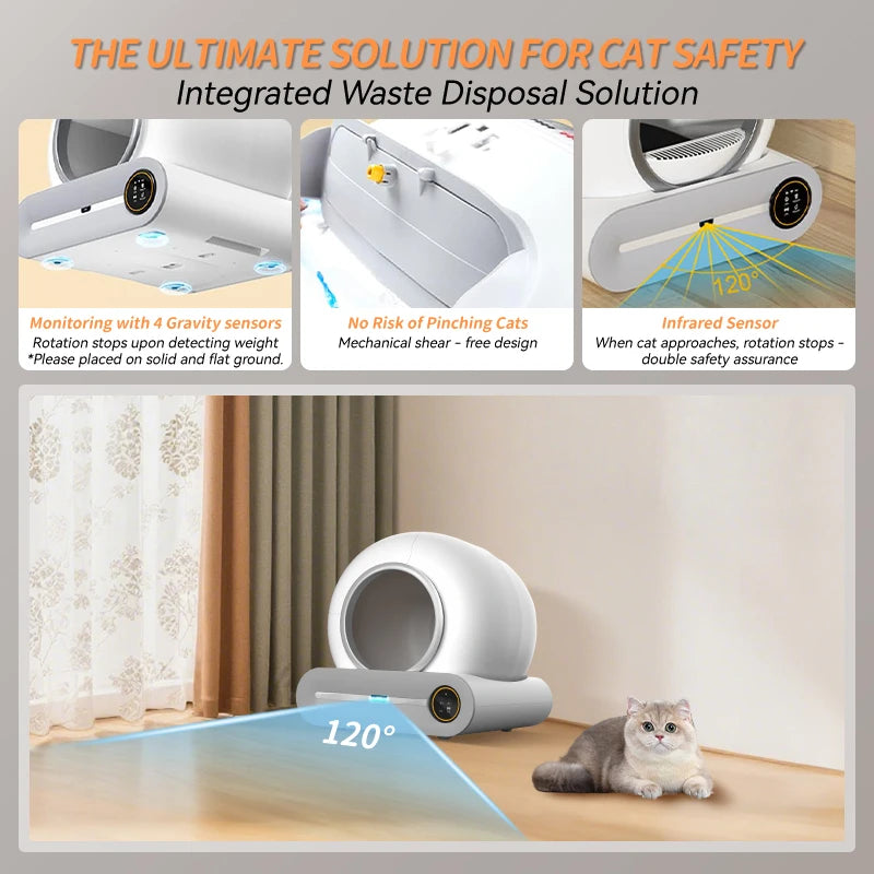 Automatic Self-Cleaning Cat Toilet