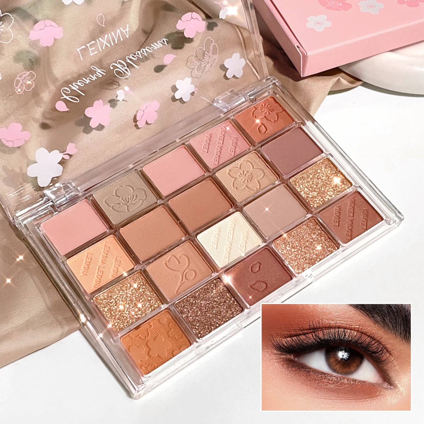 Palette de fards à paupières 20 couleurs – Brillant et mat, hautement pigmenté, mélangeable et longue durée