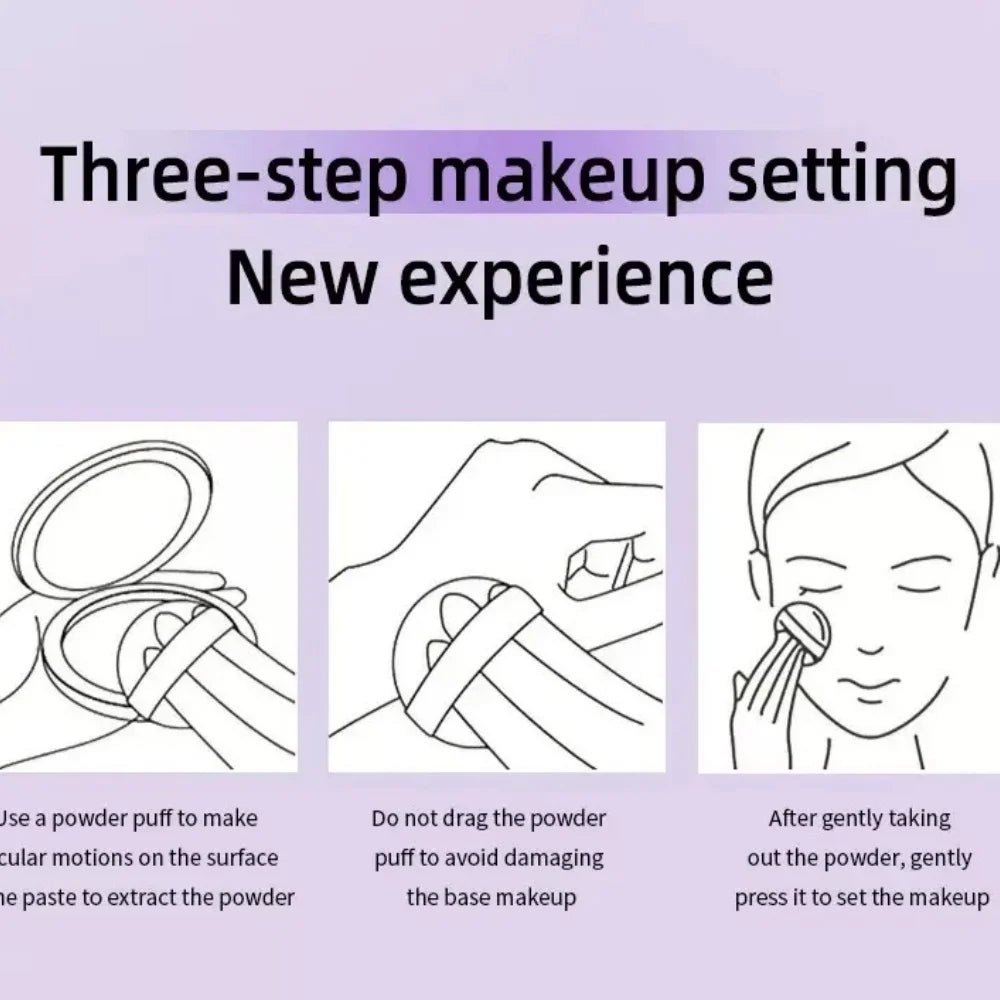 Poudre Pressée Lavande – Fini Mat, Tenue Longue Durée, Contrôle du Sébum, Couvrance Totale, Poudre Compacte Fixante pour le Visage, Maquillage Cosmétique