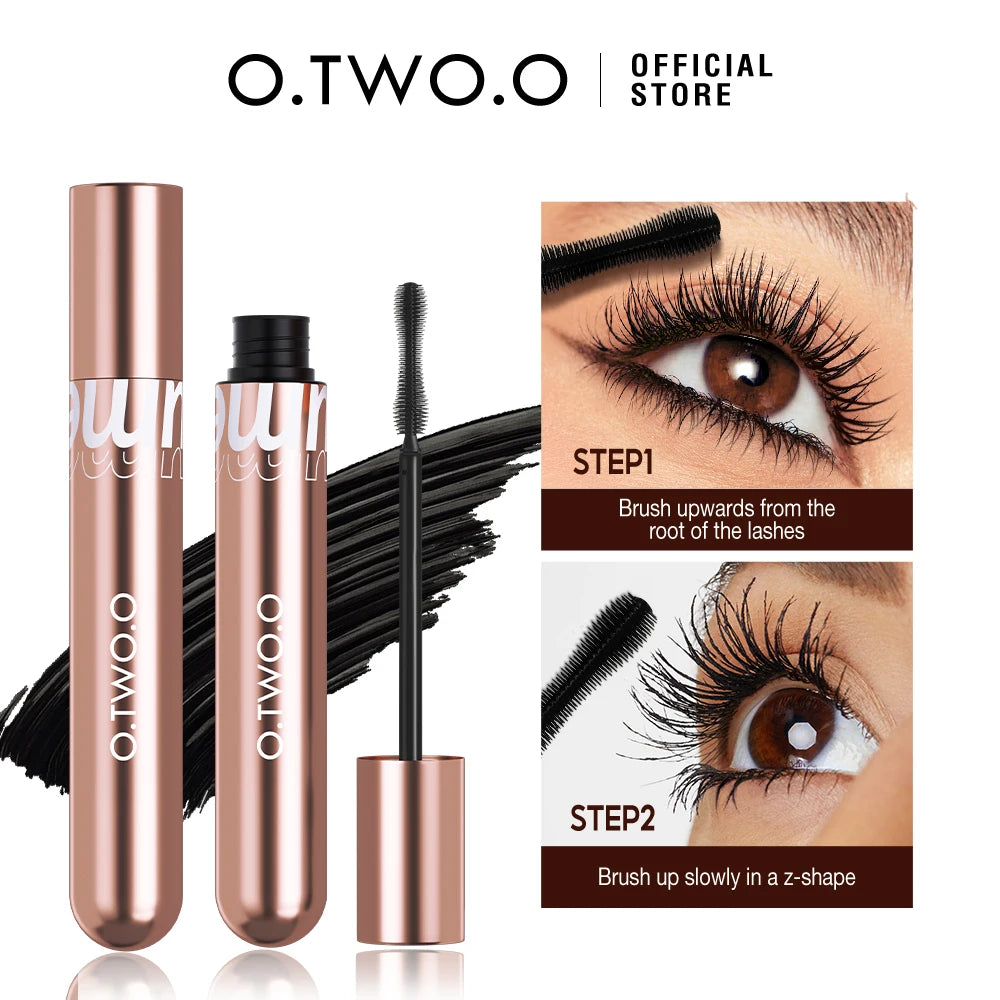 Mascara 4D fibres de soie waterproof volume et courbure cils épais allongeants nourrissant haute qualité