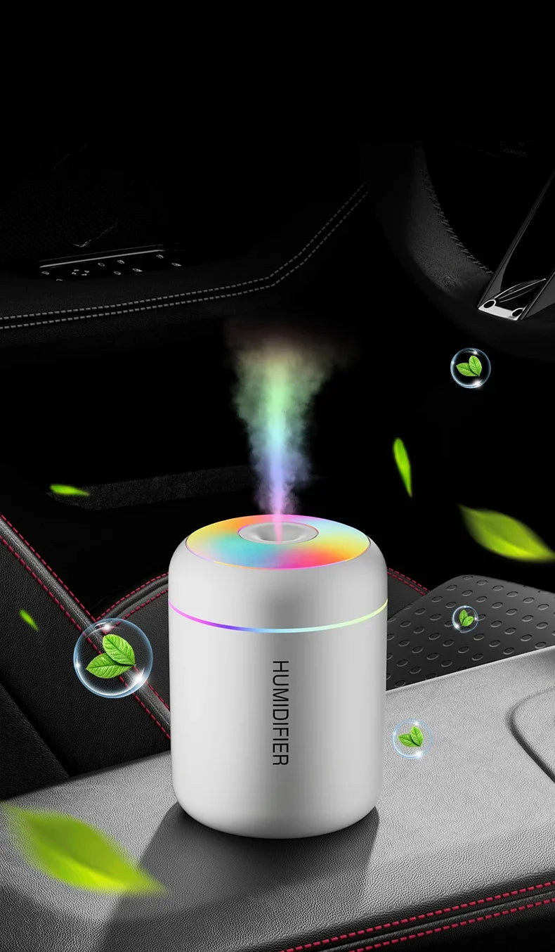 Mini USB Aroma Diffuser – 180ML Essential Oil Humidifier for Car, Home & Bedroom