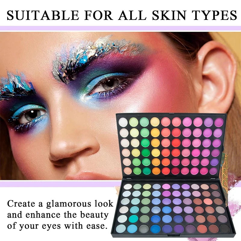 **« Palette fards à paupières 120 couleurs – Mat, pailleté et scintillant, haute pigmentation »**