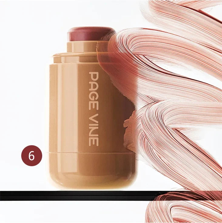 Nouveau Blush Stick de Poche — Crème 2 en 1 pour Lèvres et Joues, Hydratant, Teinte Naturelle Rouge, Poudre Blush Crème, Style Coréen, Maquillage Rose